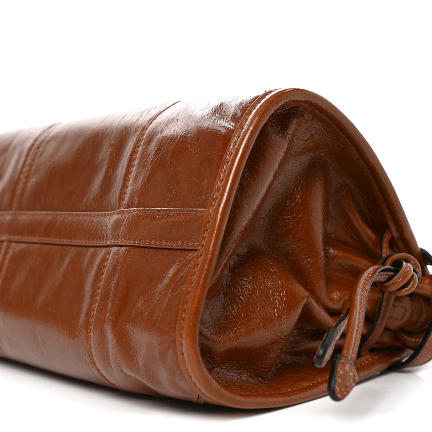 Soft Lux Calfskin Triangle Medium Bonnie Shoulder Bag Palisander