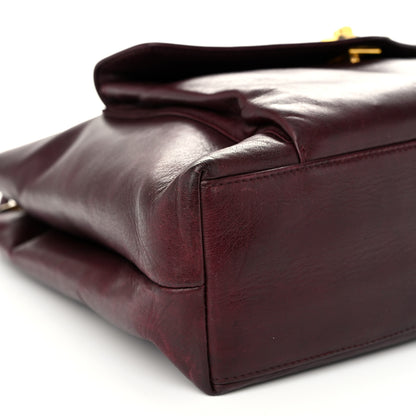 Chanel Calfskin Flap Shoulder Bag Burgundy 11 of 12