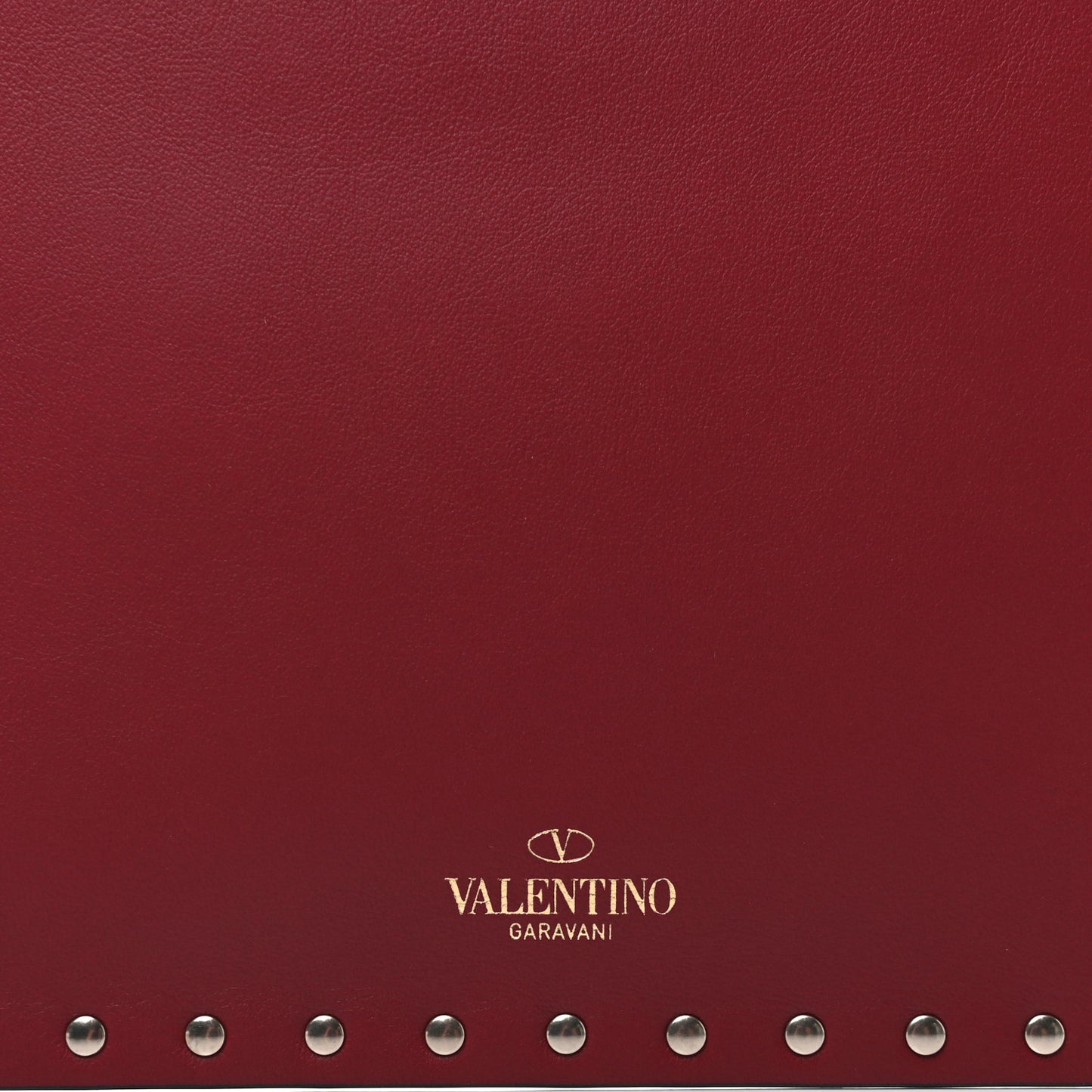 Vitello Large Rockstud Envelope Clutch Rubino