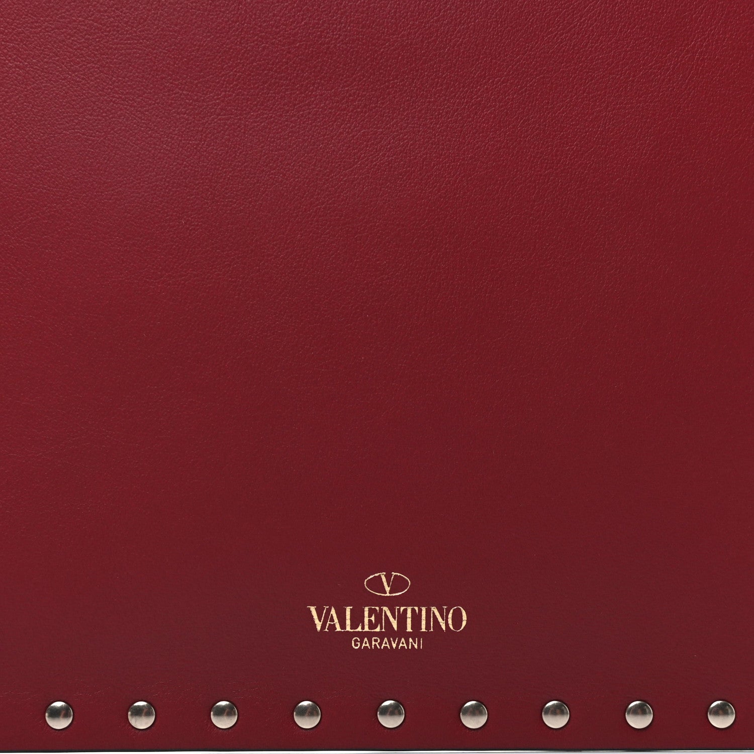 Valentino Garavani Vitello Large Rockstud Envelope Clutch Rubino 6 of 9