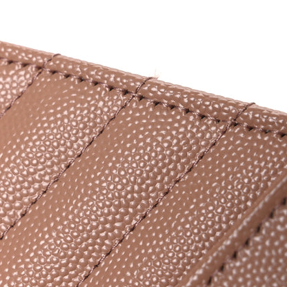 Saint Laurent Grain De Poudre Matelasse Chevron Monogram Cassandre Flap Pouch  Vintage Peach 8 of 8