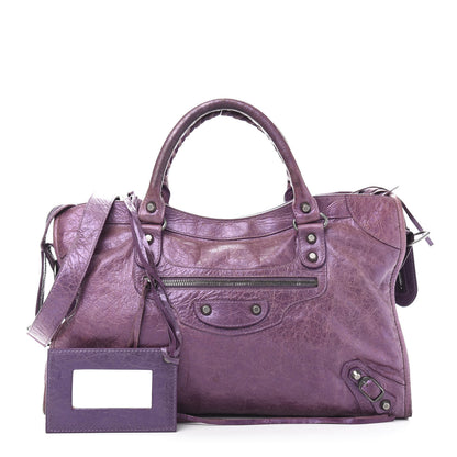 Balenciaga Agneau Classic Hardware City Metallic Purple 1 of 16
