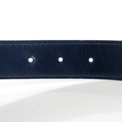 Hermes Box Togo 32mm Calandre H Belt 115 Bleu Ocean 10 of 16