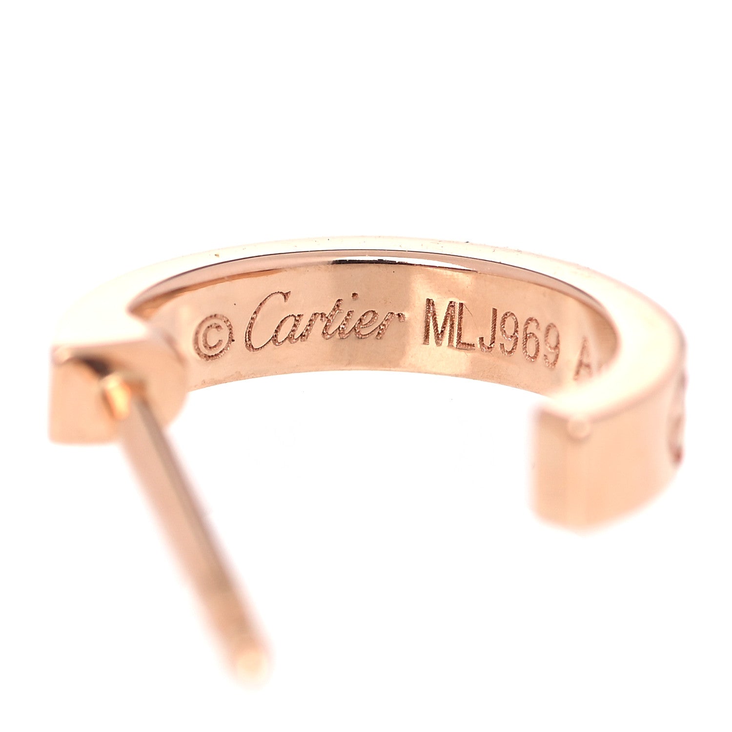 Cartier 18K Pink Gold Small LOVE Hoop Earrings 5 of 8