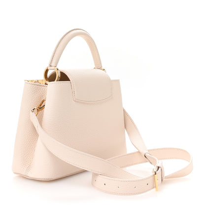 Louis Vuitton Taurillon Mother of Pearl Flowers Capucines BB Creme Nacre 3 of 10