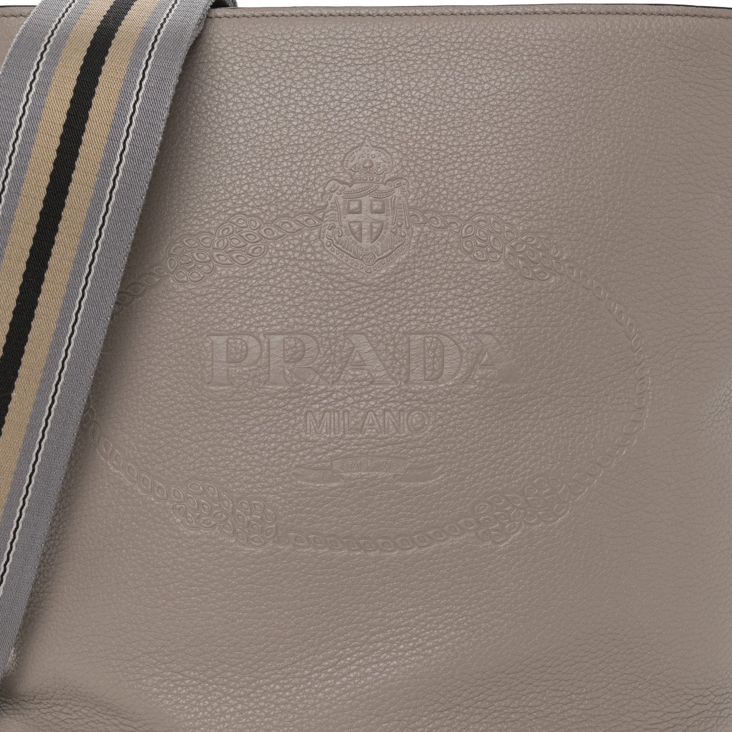Prada Vitello Phenix Logo Hobo Ardesia 8 of 11
