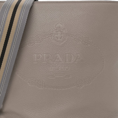 Prada Vitello Phenix Logo Hobo Ardesia 8 of 11