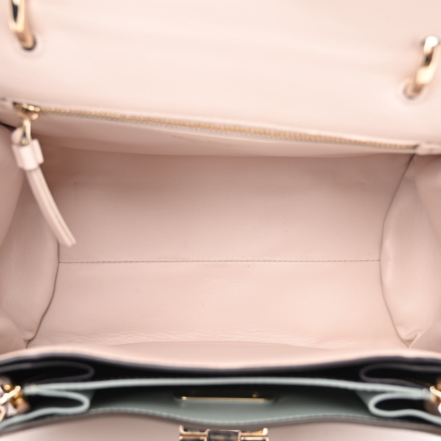 Salvatore Ferragamo Calfskin Sofia Rainbow Top Handle Bag Moka 5 of 9