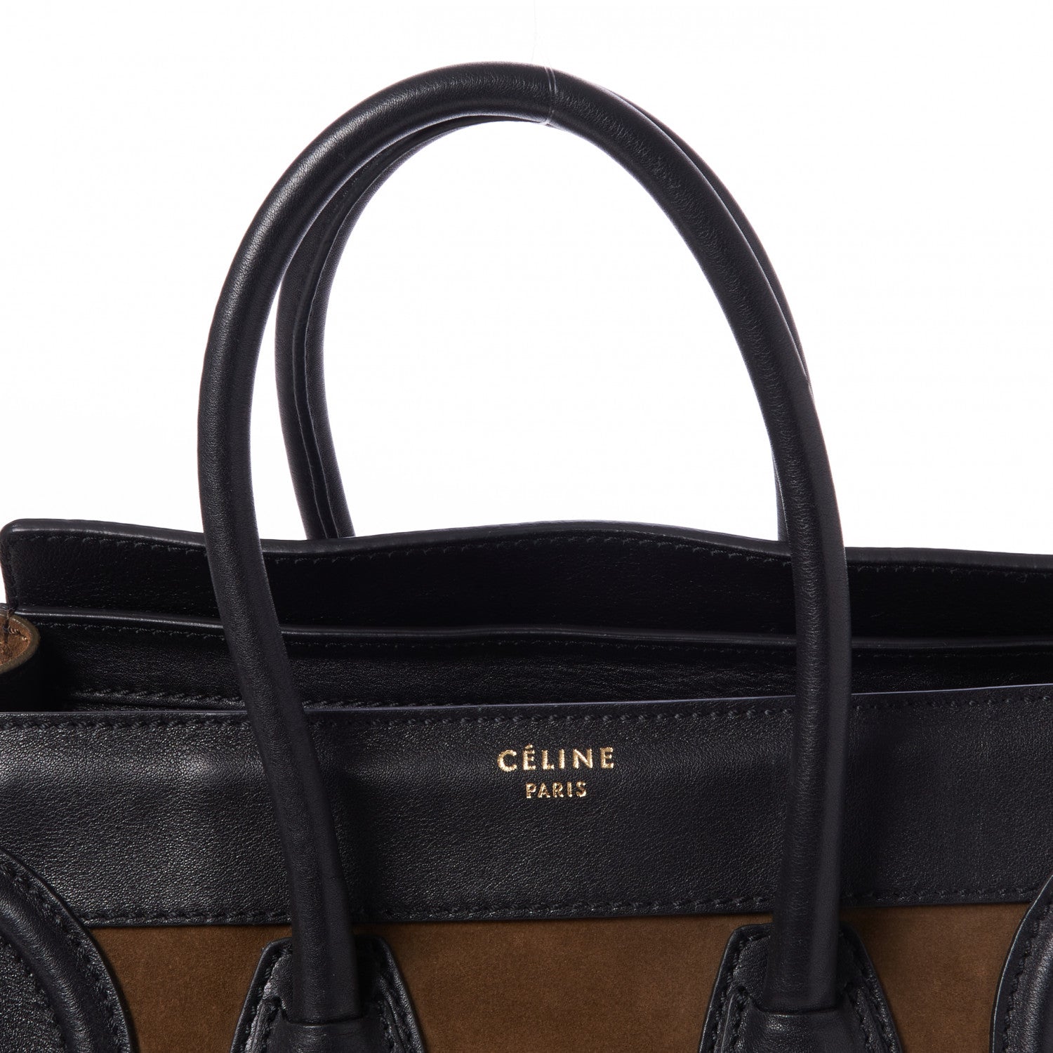Celine Smooth Calfskin Suede Micro Luggage Olive 6 of 8
