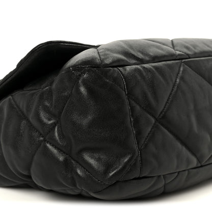 Chanel Lambskin Quilted Maxi Chanel 19 Flap Black 9 of 10