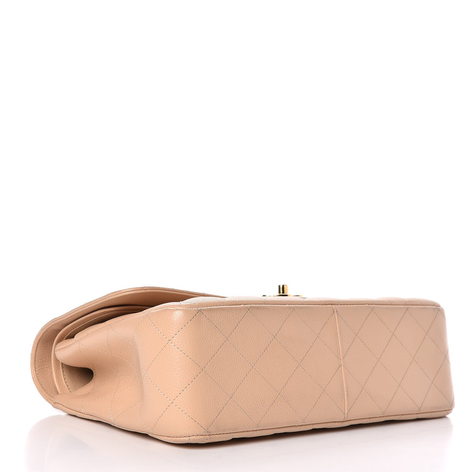 Chanel Caviar Quilted Jumbo Double Flap Beige Clair 5 of 17