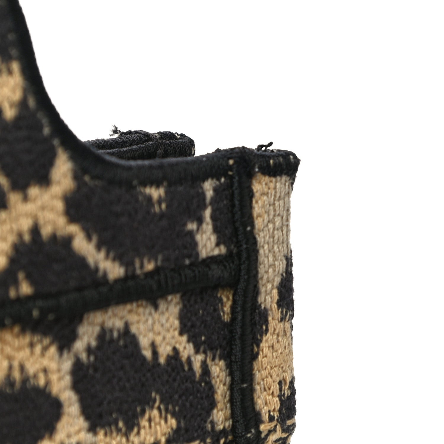 Christian Dior Canvas Mizza Embroidered Mini Leopard Book Tote Beige 14 of 16