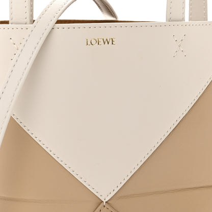 Loewe Shiny Calfskin Mini Puzzle Fold Tote Soft White Paper Craft 7 of 9
