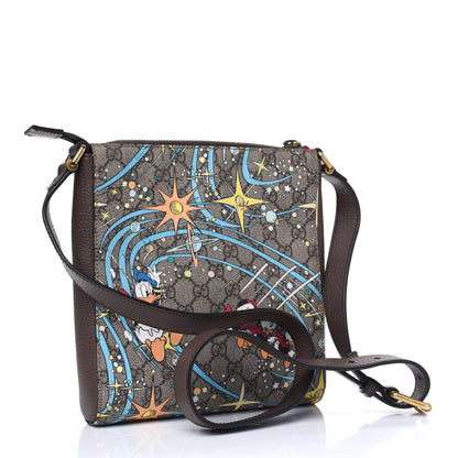 Gucci X DISNEY GG Supreme Monogram Donald Duck Interlocking G Messenger Bag Beige Multicolor New Acero 2 of 4