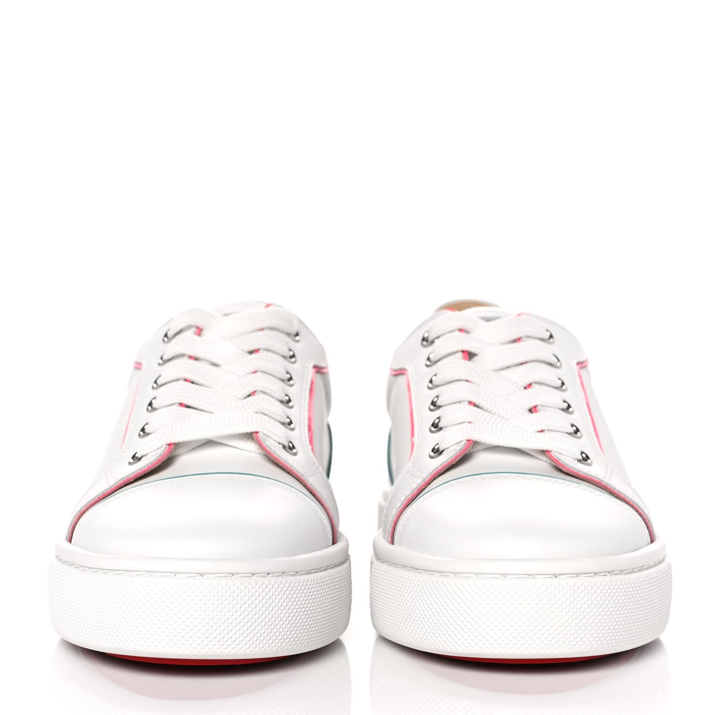Calfskin Patent Vieirissima Flat Sneakers 37 White Multicolor