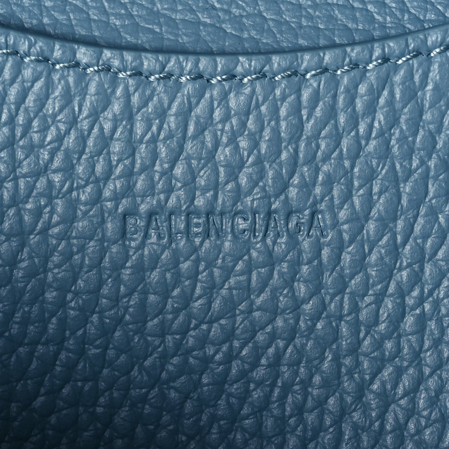 Grained Calfskin Neo Classic Silver Hardware Mini City Blue Grey