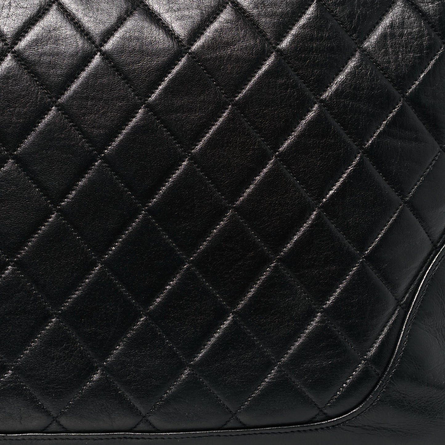 Lambskin Quilted Hobo Black