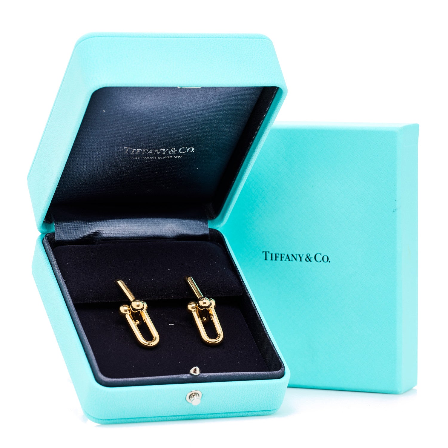 Tiffany 18K Yellow Gold Large HardWear Link Earrings 5 of 5