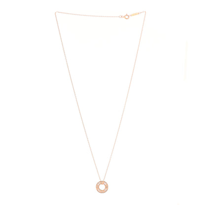 Tiffany 18K Rose Gold Diamond Atlas Pierced Pendant Necklace 3 of 6