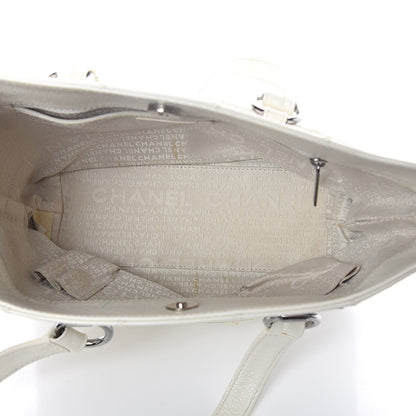 Chanel Caviar Square Stitched Tote White 6 of 13