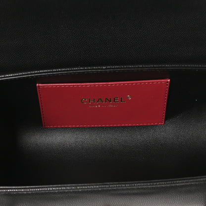 Chanel Shiny Caviar Preppy Coco Small Bowling Bag Black 9 of 21