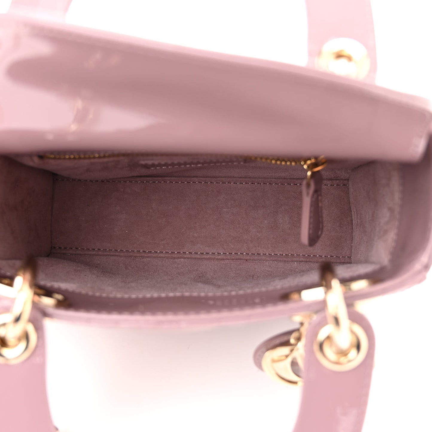 Patent Cannage Mini Lady Dior Peony Pink