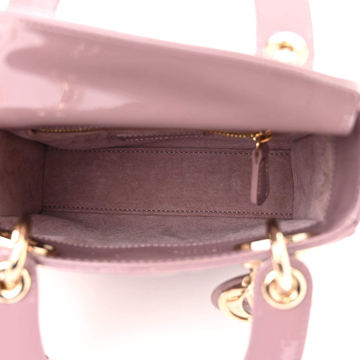 Christian Dior Patent Cannage Mini Lady Dior Peony Pink 8 of 9