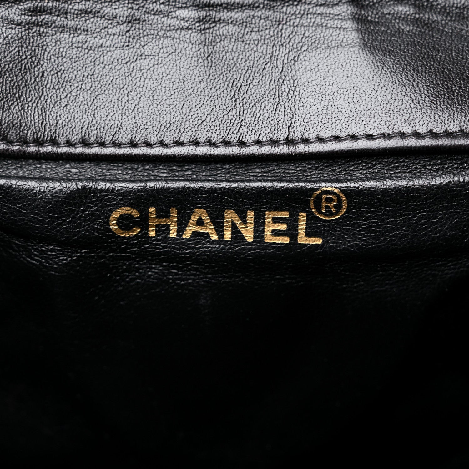 Chanel Lambskin Quilted Drawstring Backpack Black 6 of 16