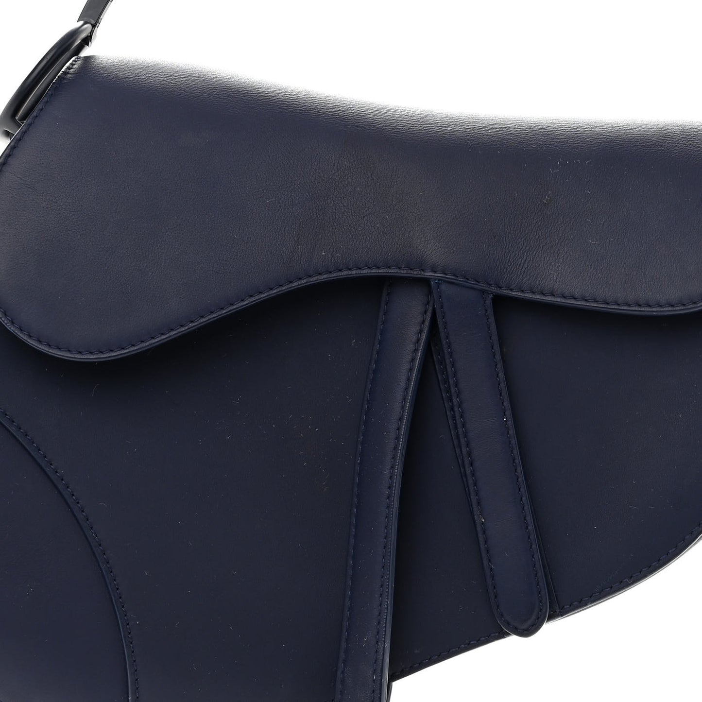 Ultra Matte Calfskin Saddle Bag Blue