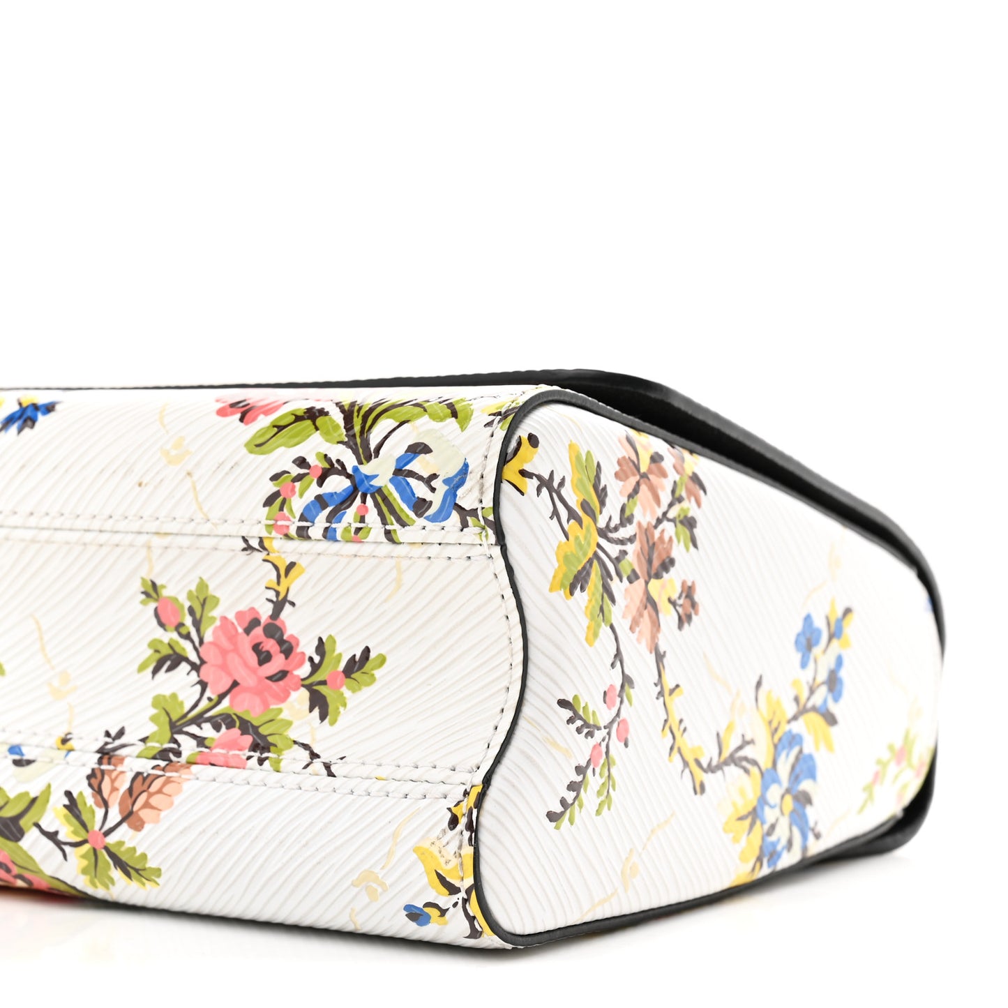Epi Romantic Blossoms Twist Shoulder Bag MM White