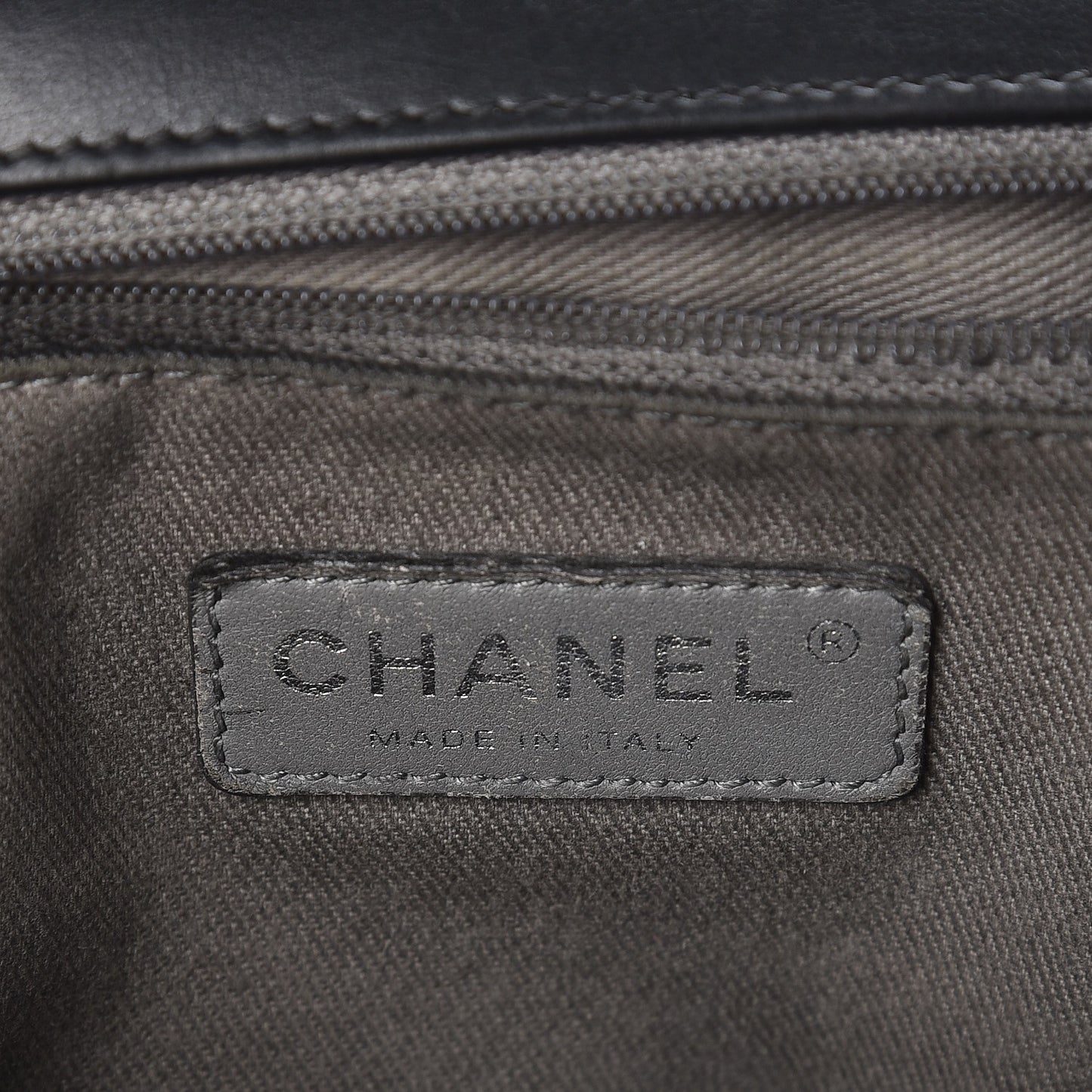 Lambskin Quilted Large Boy Flap Black