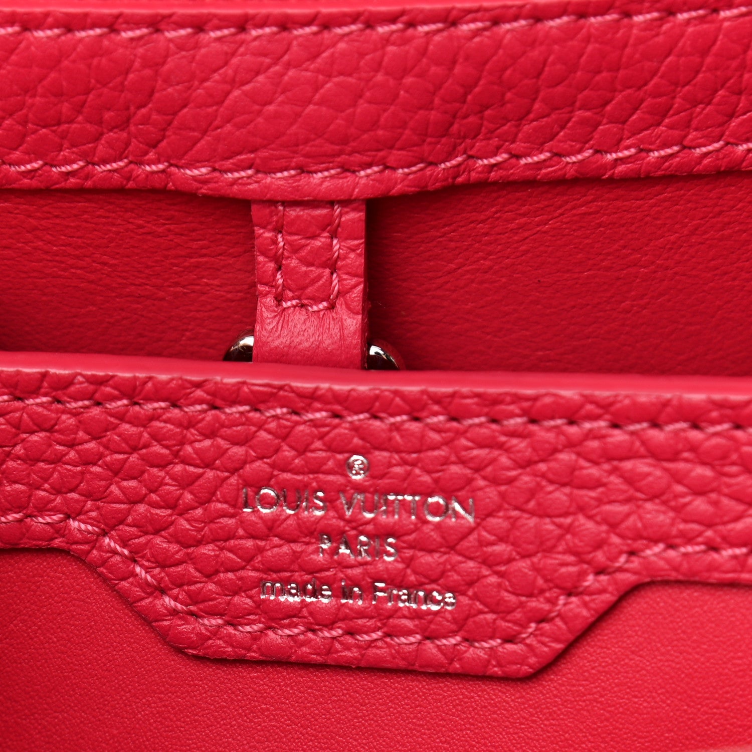 Louis Vuitton Taurillon Capucines Studs PM Bougainvillea 6 of 9