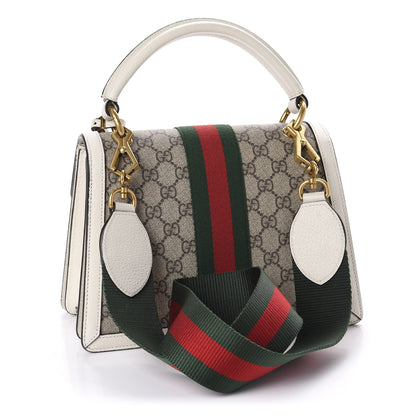 Gucci GG Supreme Monogram Small Queen Margaret Top Handle Bag White 3 of 10