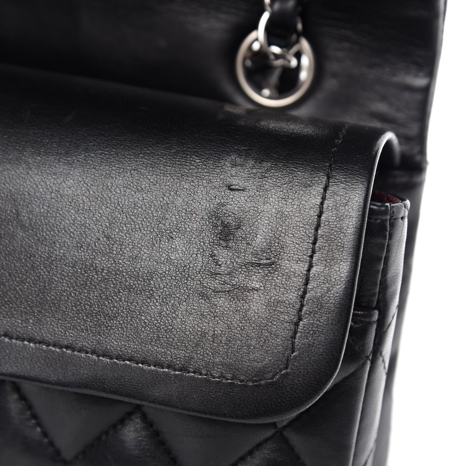 Chanel Lambskin Quilted Medium Double Flap Black 11 of 18