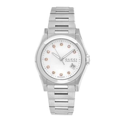 Gucci Stainless Steel Diamond Mother of Pearl 36mm Pantheon Quartz Watch 1 of 4