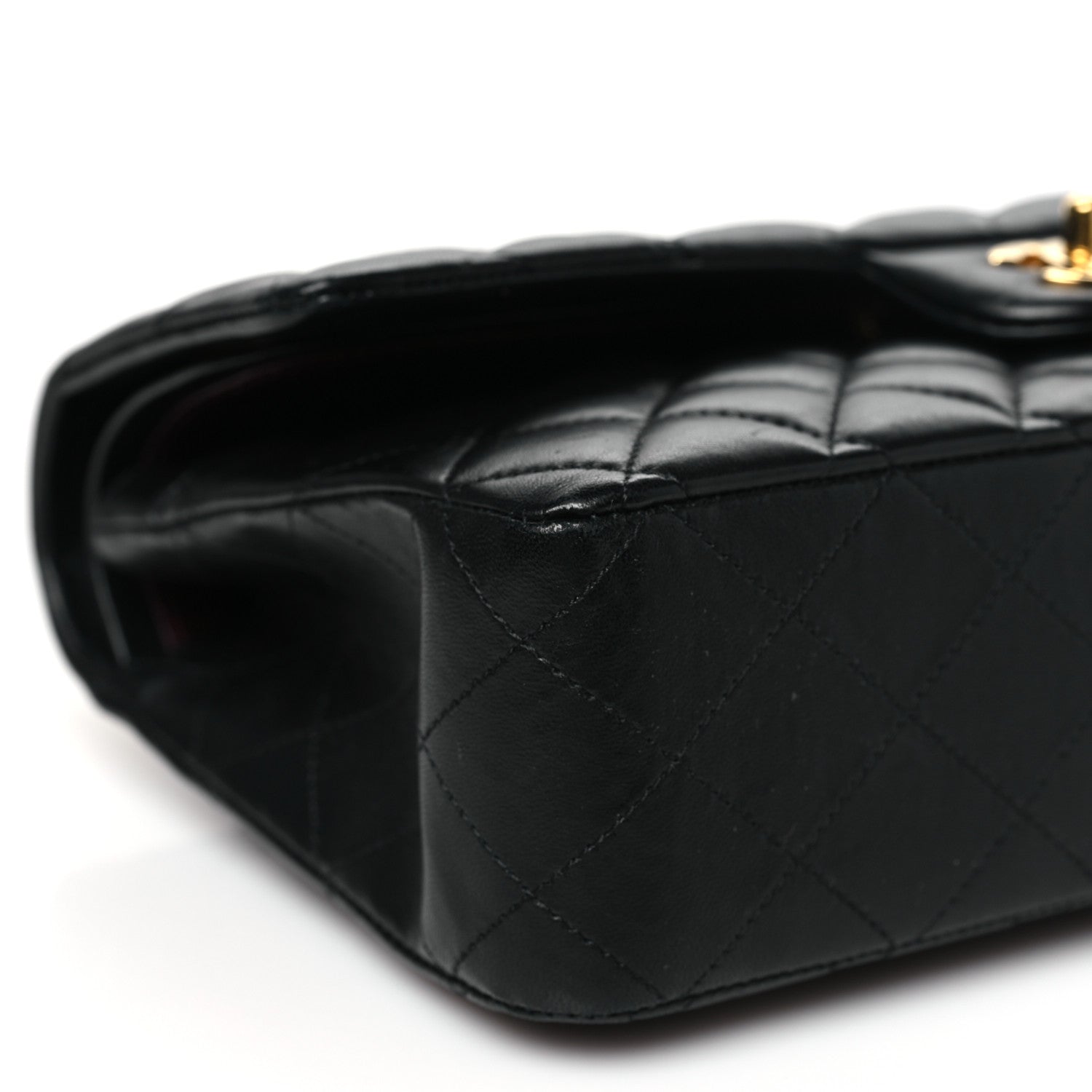 Chanel Lambskin Quilted Medium Double Flap Black 9 of 11