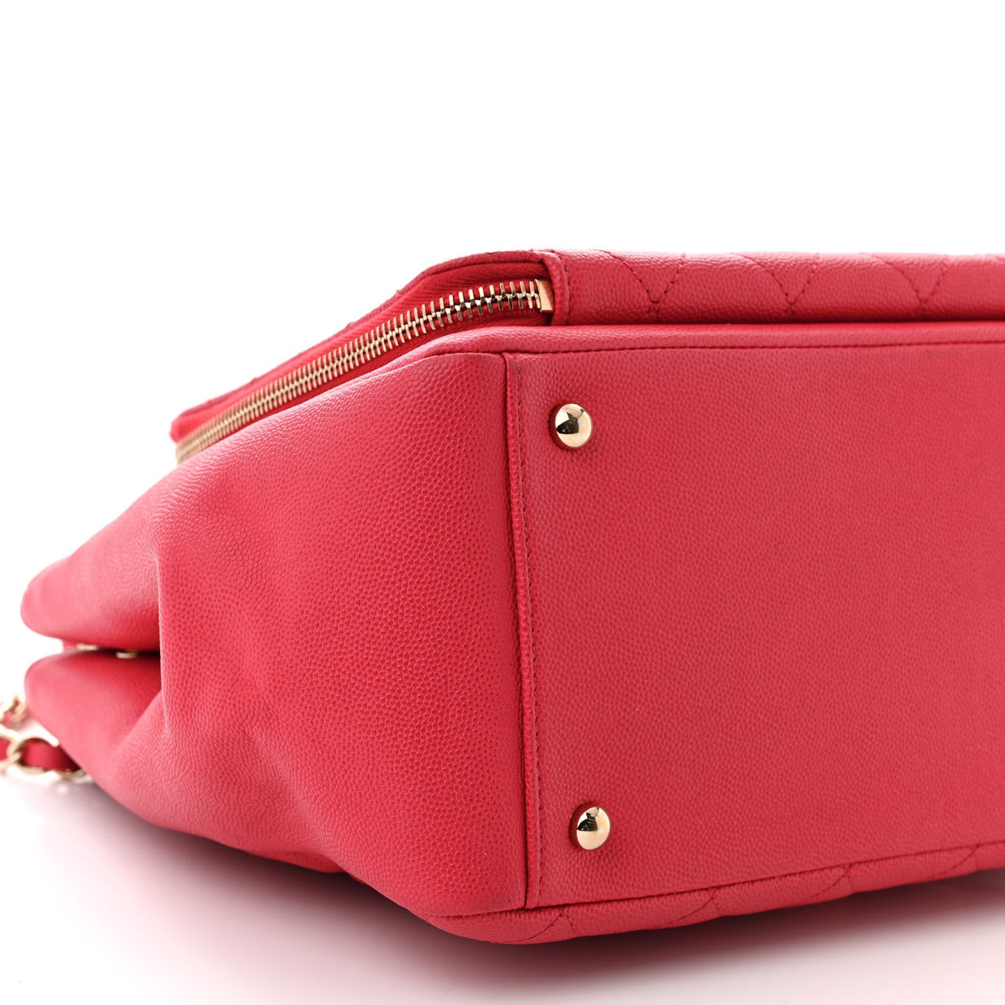 Caviar Quilted Small Business Affinity Shopping Bag Red