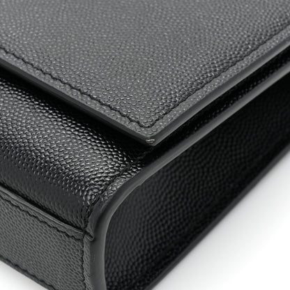 Saint Laurent Grain De Poudre Small Monogram Kate Satchel Black 11 of 11