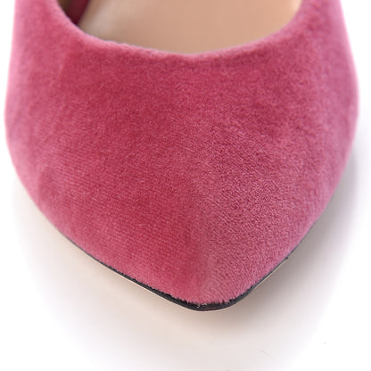 Gucci Velvet Removable Web Bow Pumps 38.5 Tibet Red 11 of 16