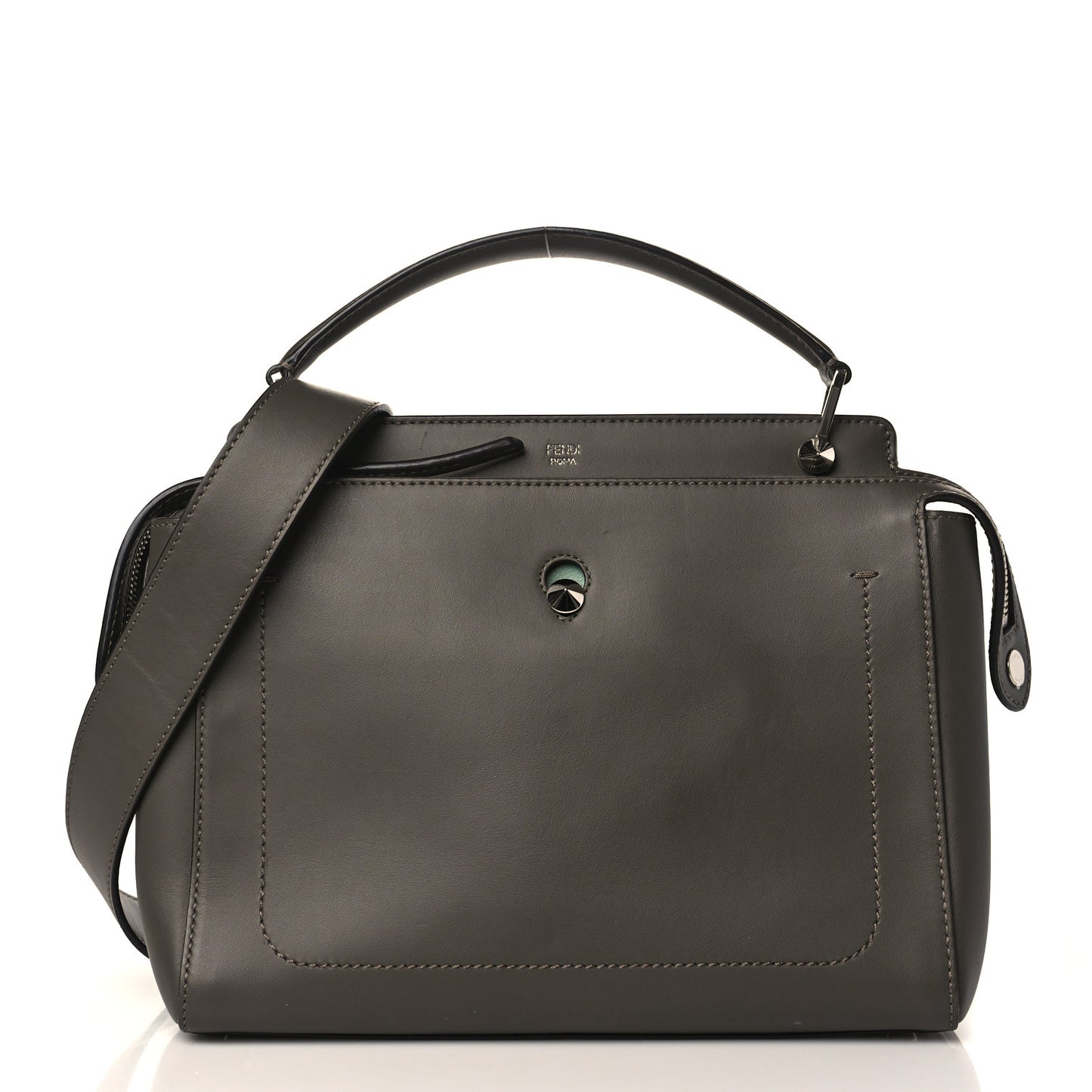 Vitello Baltico Dolce DotCom Satchel Carbone Menta