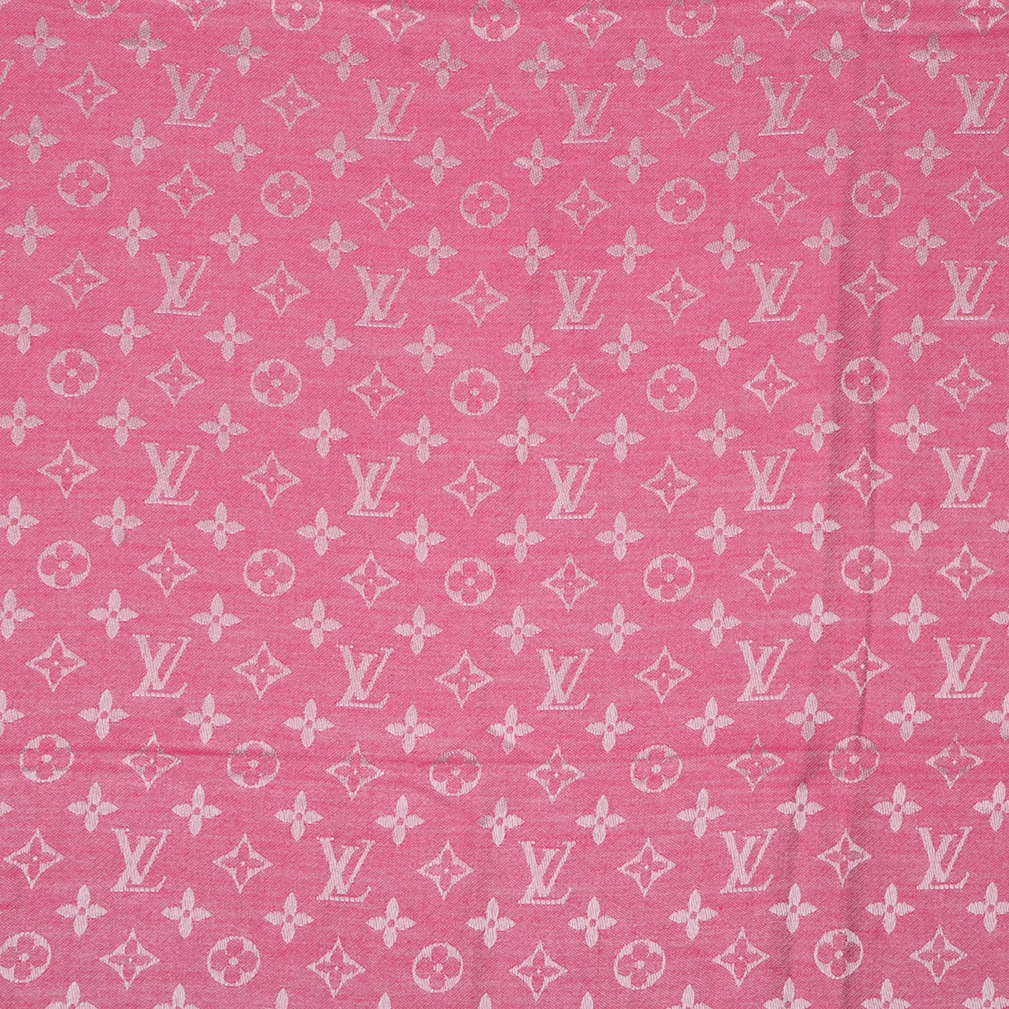Silk Wool Monogram Denim Shawl Pivoine