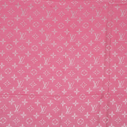 Louis Vuitton Silk Wool Monogram Denim Shawl Pivoine 1 of 5