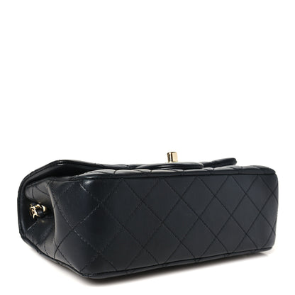 Chanel Lambskin Quilted Enamel Mini Rectangular Pearl Crush Flap Black 4 of 11