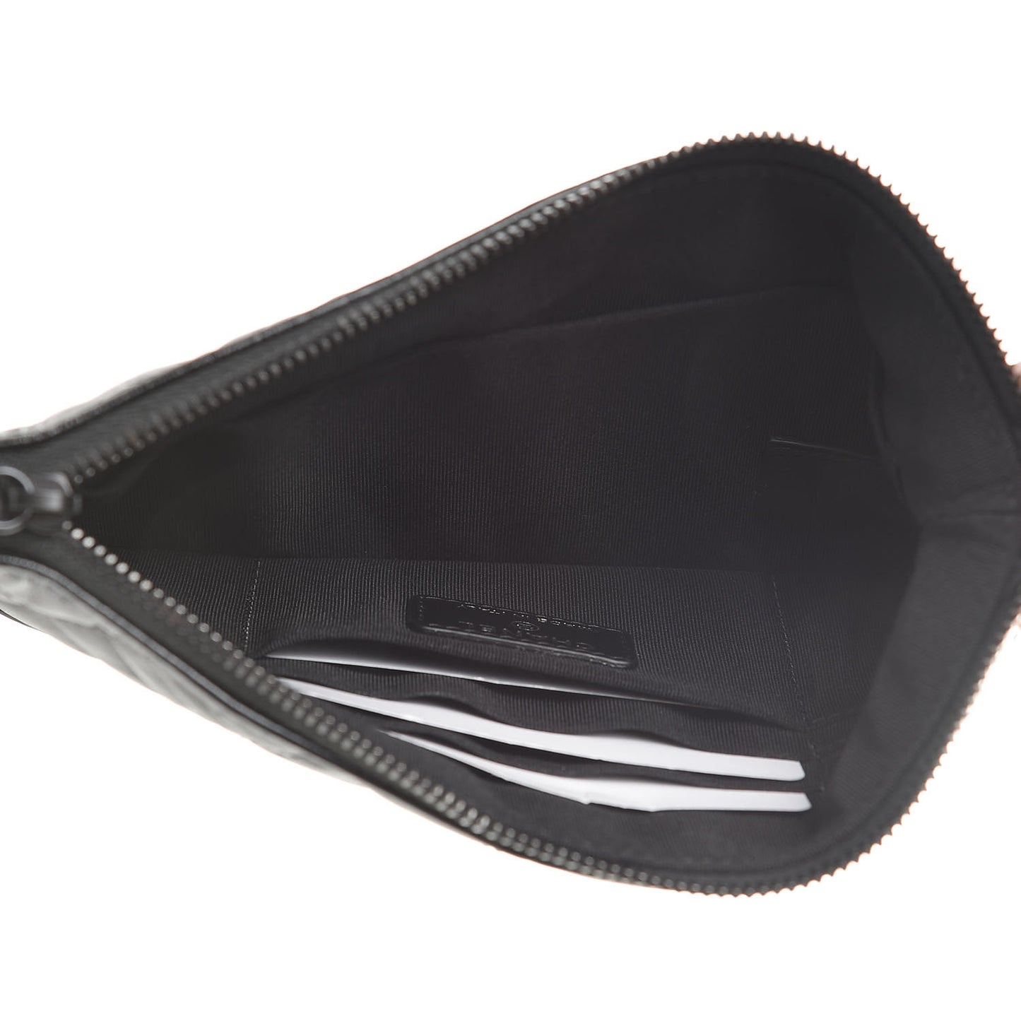 Aged Calfskin Quilted Small Gabrielle Pouch So Black