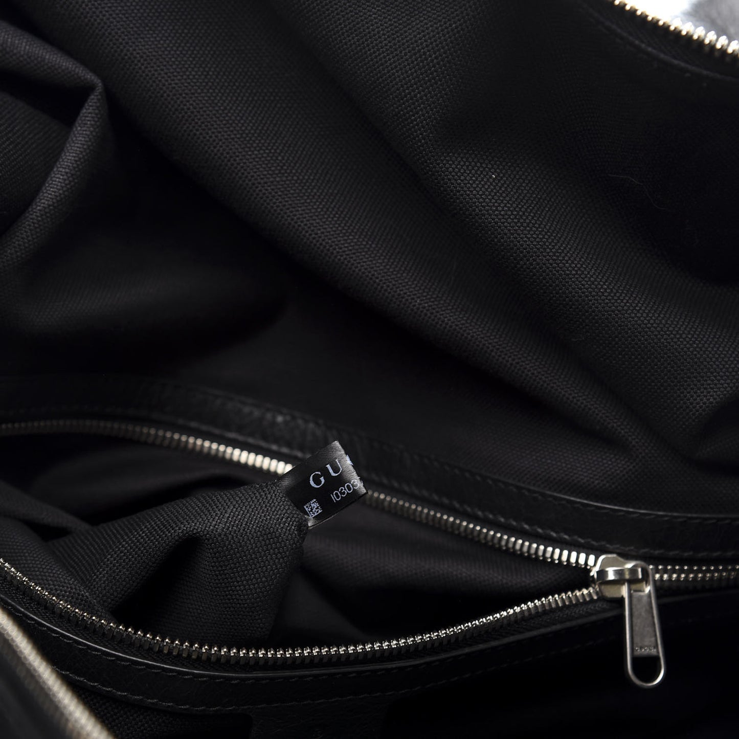 Soft Calfskin Large GG Top Handle Duffle Black