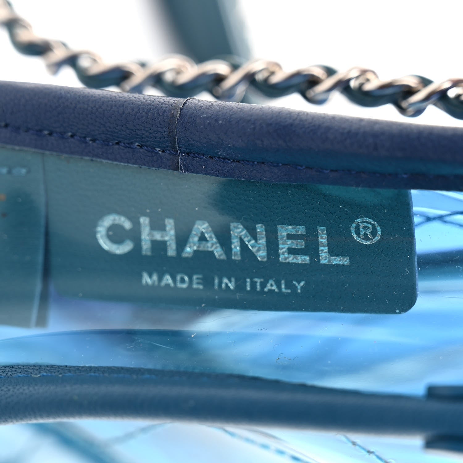 Chanel PVC Lambskin Stitched Mini Coco Splash Flap Blue 6 of 11
