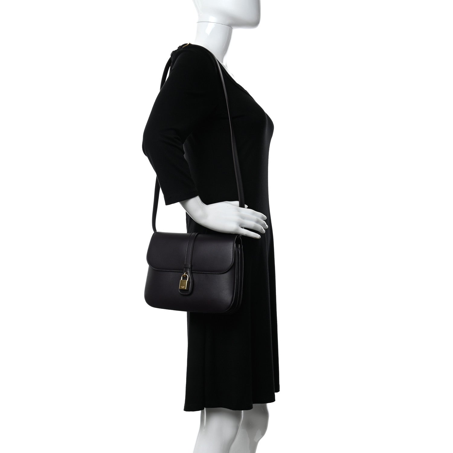 Celine Smooth Calfskin Medium Tabou Aubergine 2 of 6