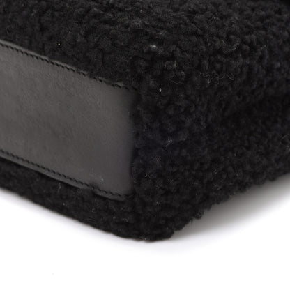 Saint Laurent Shearling Toy Loulou Shoulder Bag Black 9 of 12