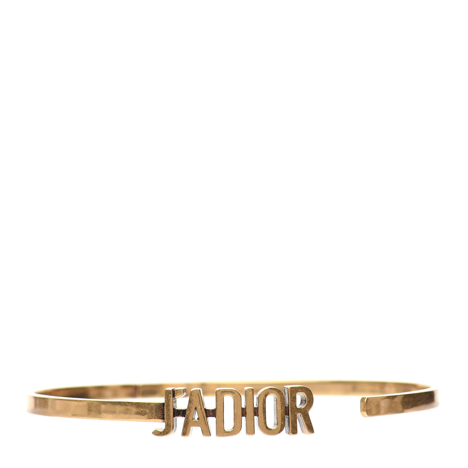 Christian Dior Metal J'Adior Logo Choker Necklace Aged Gold 1 of 5