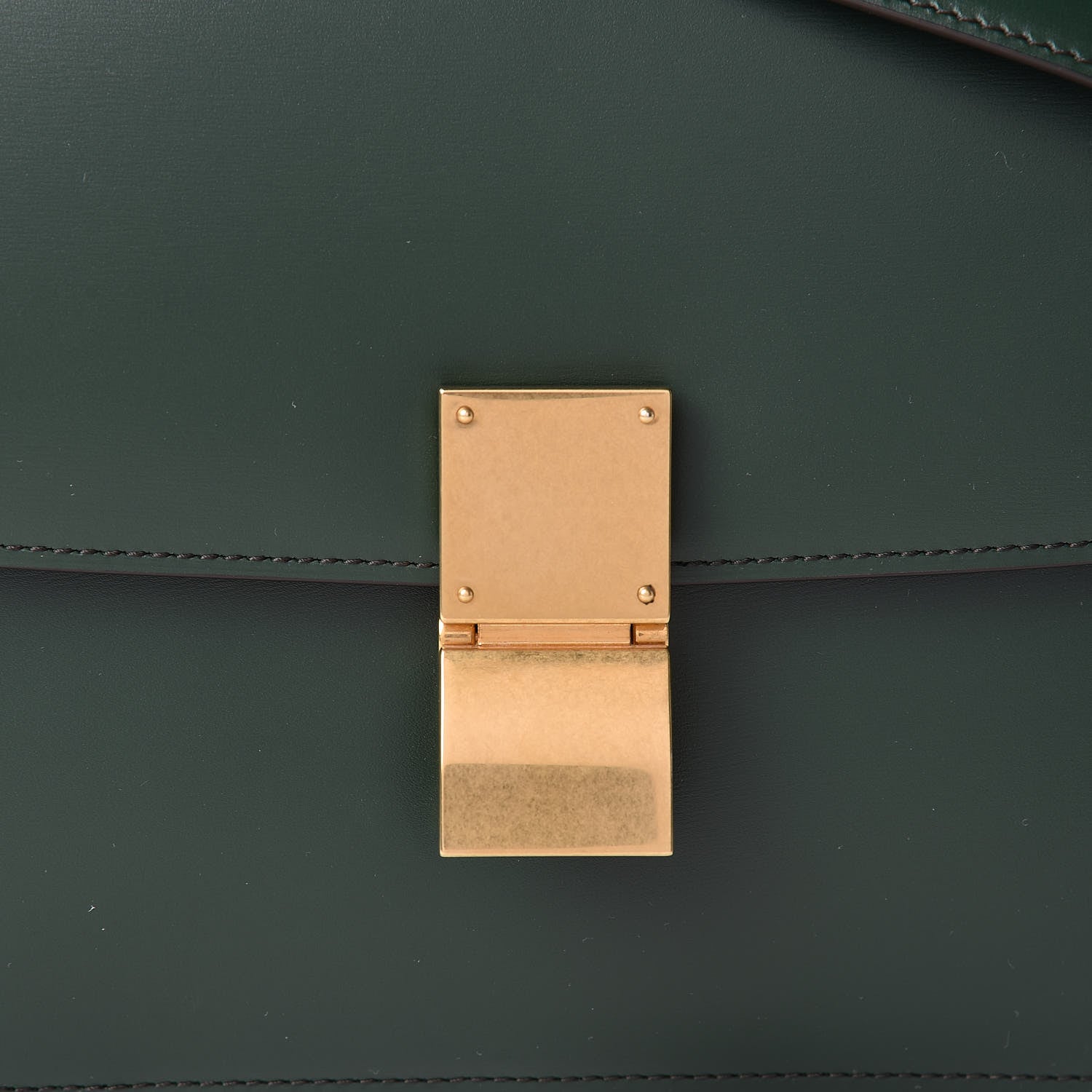 Celine Box Calfskin Classic Box Medium Flap Bag Dark Green 8 of 11